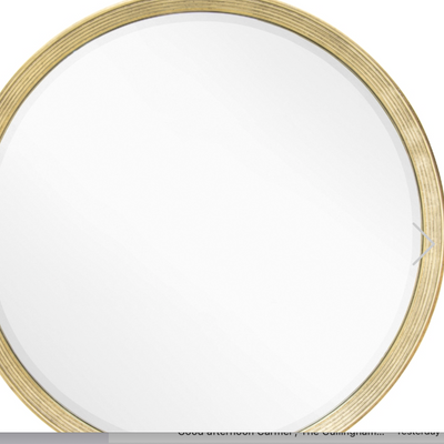 Farrow Gold Rim contemporary   Mirror 106 cm in shades of Champagne and gold