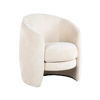 Fenna white armchair and pouffe on special offer. While stock lasts