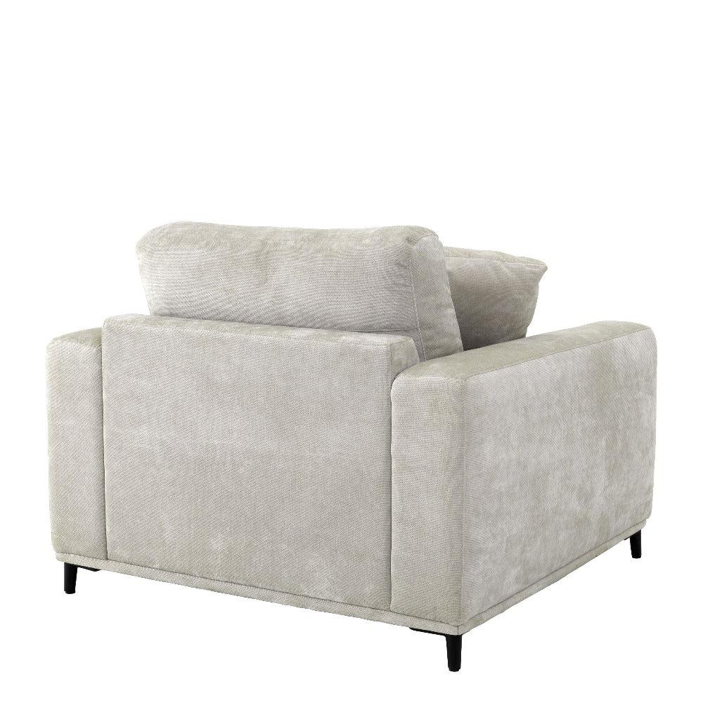 Feraud Tuscany Large Designer Armchair by Eichholtz in Clarke sand