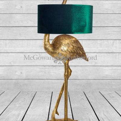 Flamingo Floor Lamp with Emerald Shade