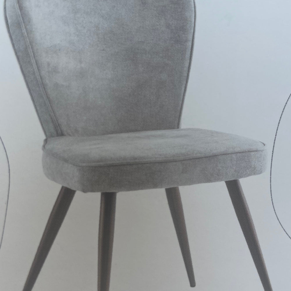 Flannery   dining chair with black  leg. finished in colour Linen