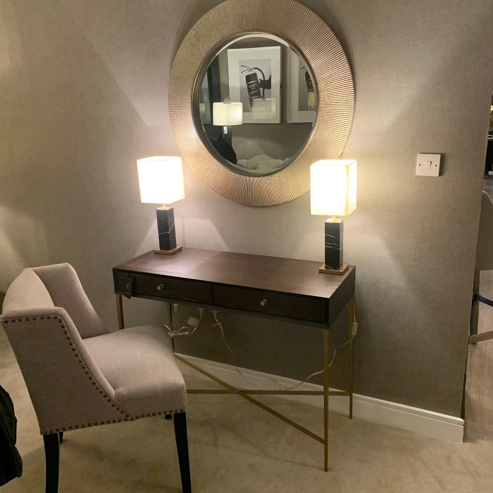 FLYNN Chocolate and Brass Console Table Pre Winter Sale Special ! save 30%-Renaissance Design Studio