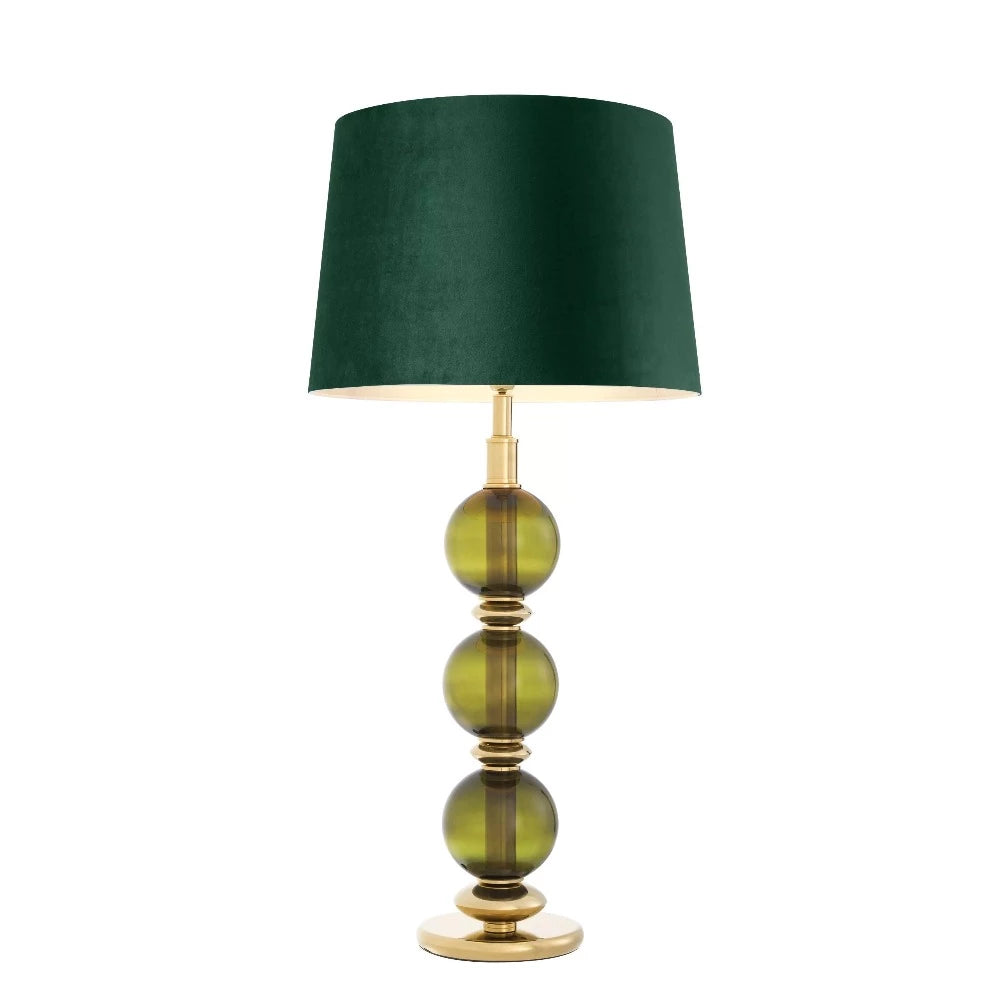 Fonda Designer Table lamp with hand blown glass by Eichholtz