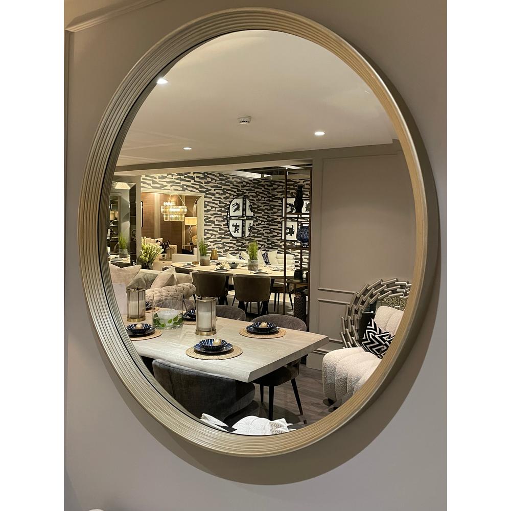 Foyle Gold Rim contemporary Mirror by RV ASTLEY 106 cm in Champagne gold-Renaissance Design Studio