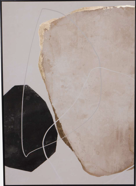 Framed Large Abstract Canvas-Renaissance Design Studio