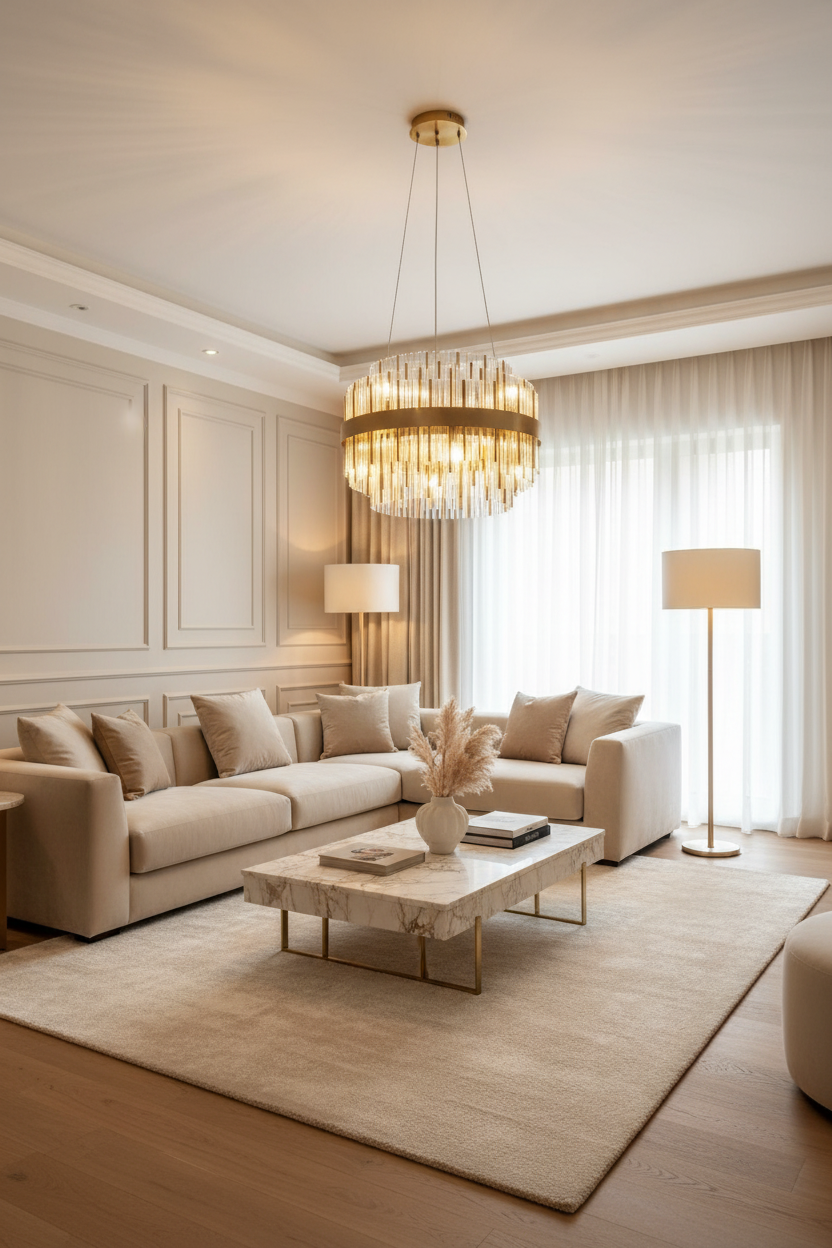 Freya Brushed Antique Brass Chandelier by RV Astley Reduced by RVA
