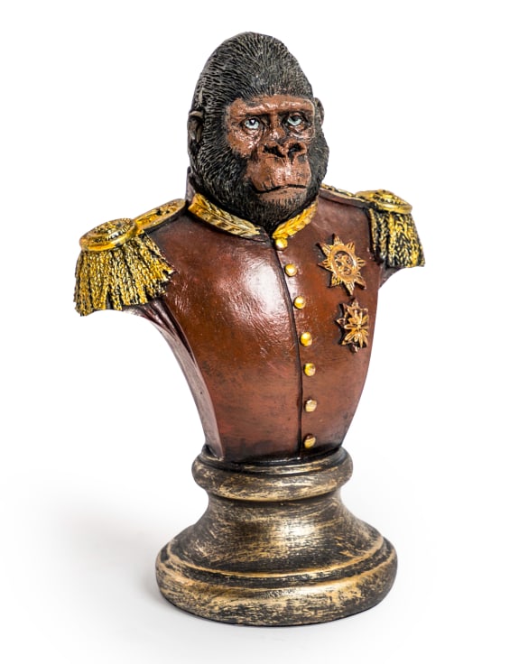 Gentry gorilla bust red-Renaissance Design Studio
