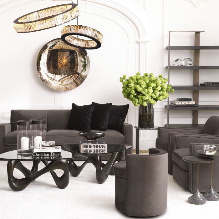 Geo wall unit shelving unit by Eichholtz Bronze finish-Renaissance Design Studio