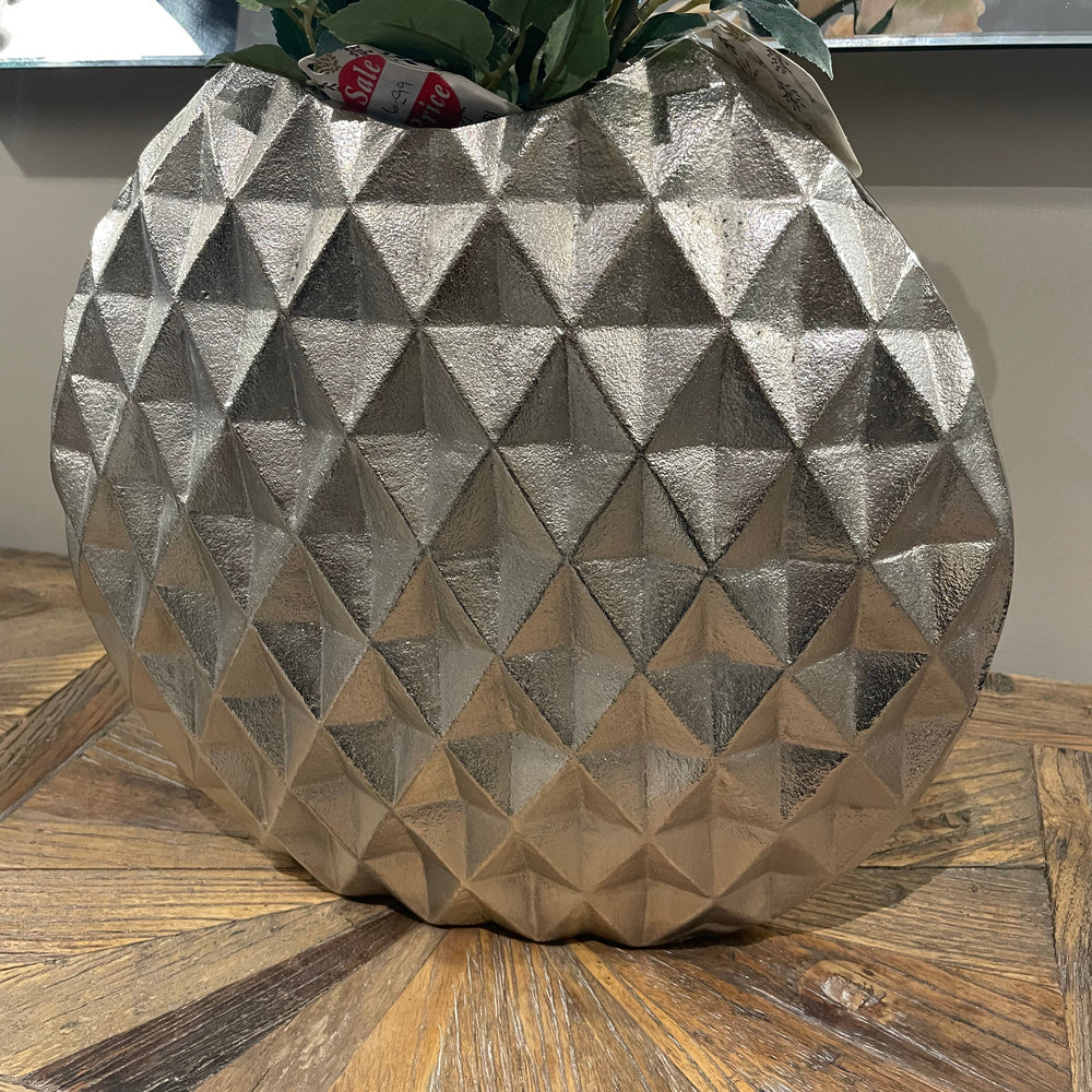 Geometric silver Libra Vase. REDUCED to half price