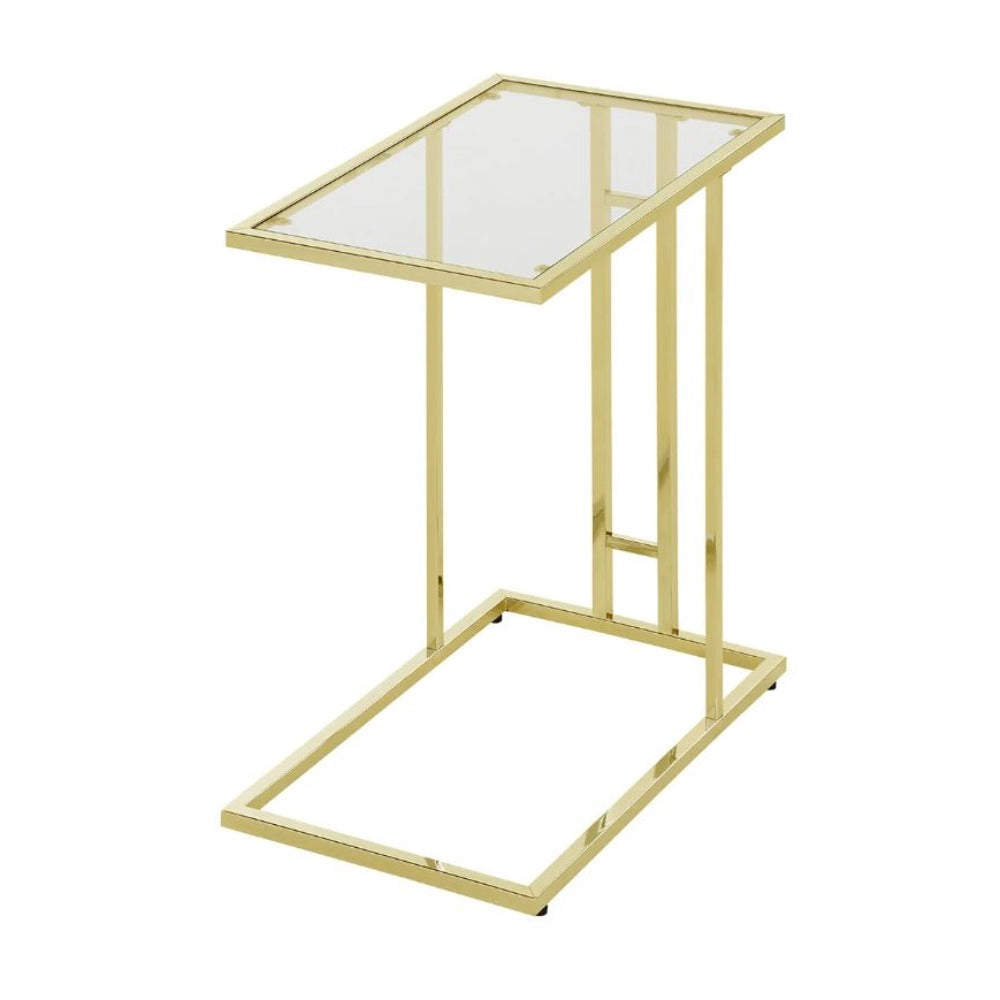 Gold and Glass Sofa Table-Renaissance Design Studio