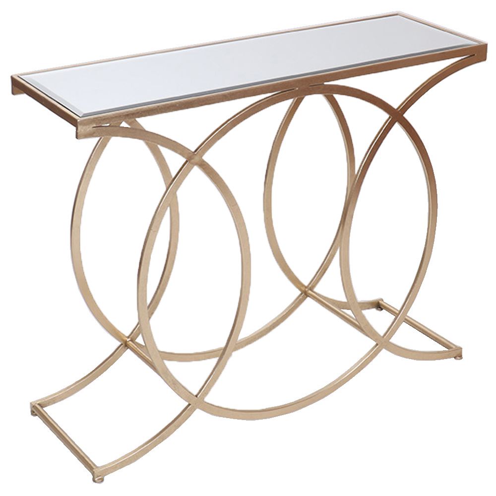 Gold Circles console Table-Renaissance Design Studio