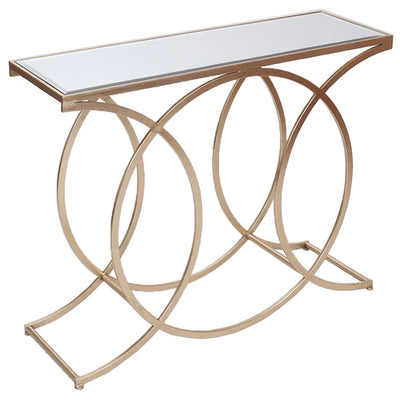 Gold Circles console Table