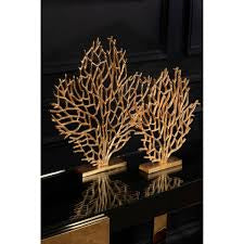 Gold tree sculpture