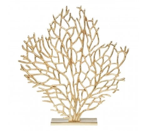 Gold tree sculpture