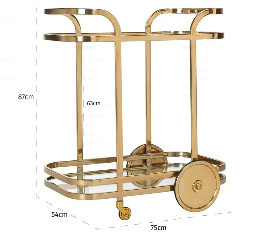 Gold drinks Trolley X