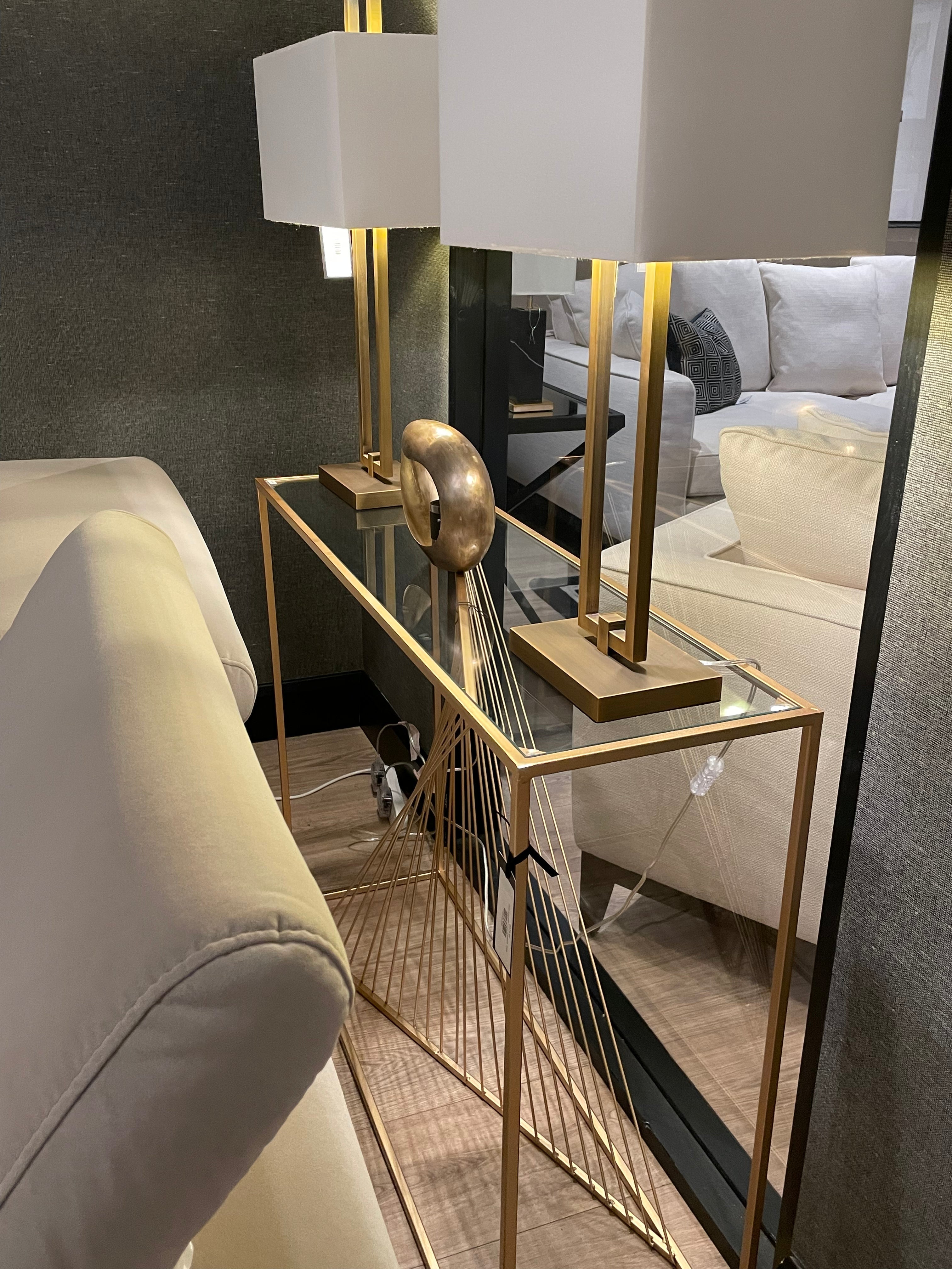 Gold Imperial Lunar Console Table Black Friday Sale-Renaissance Design Studio