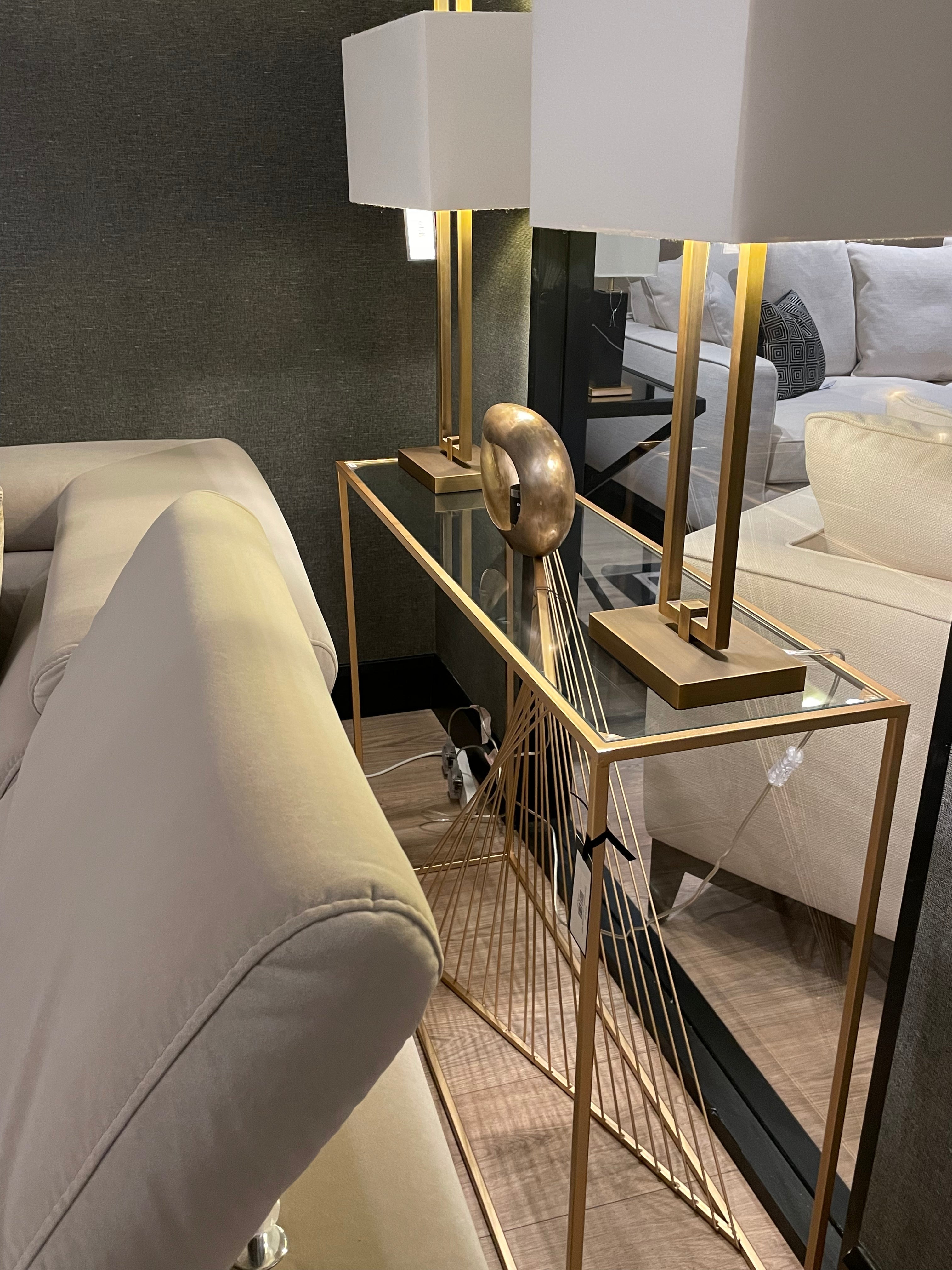 Gold Imperial Lunar Console Table Black Friday Sale-Renaissance Design Studio