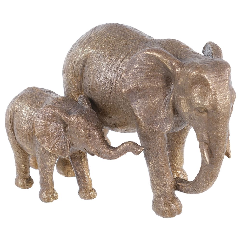 Gold Mother and Baby Elephant-Renaissance Design Studio