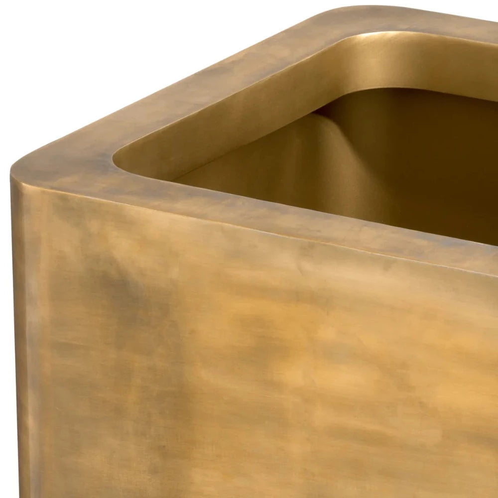 Gold Planter Jasper Square High by Eichholtz-Renaissance Design Studio