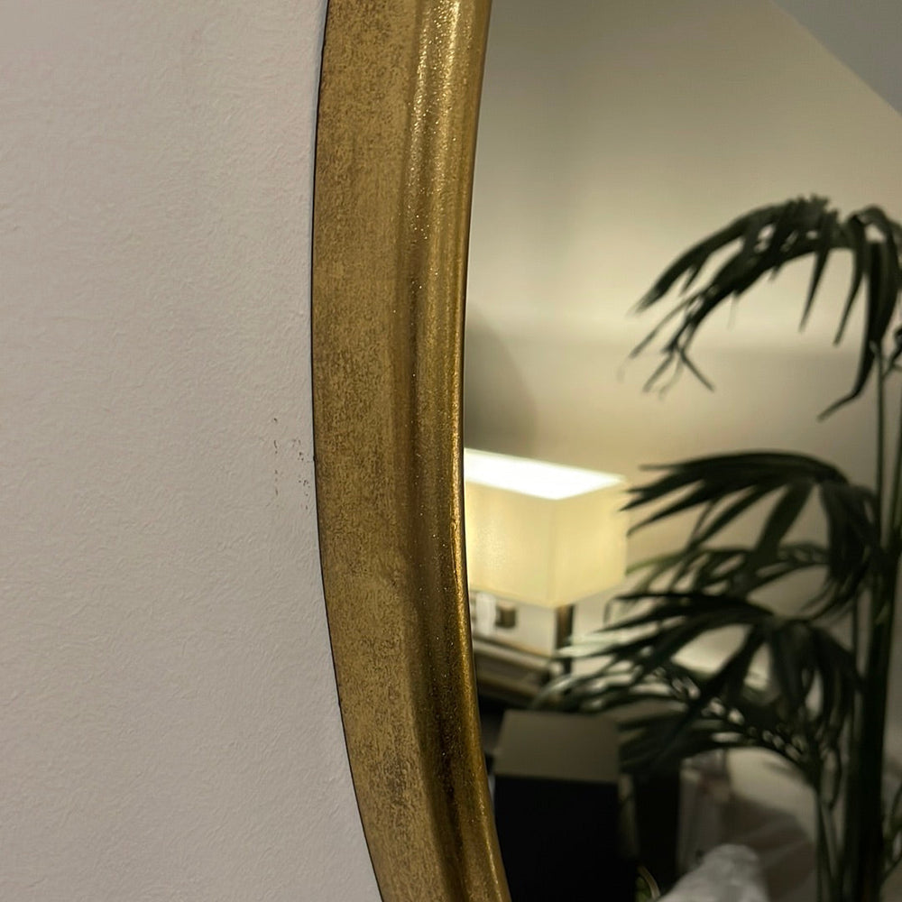 Gold Round  90 cm contemporary Mirror 90cm