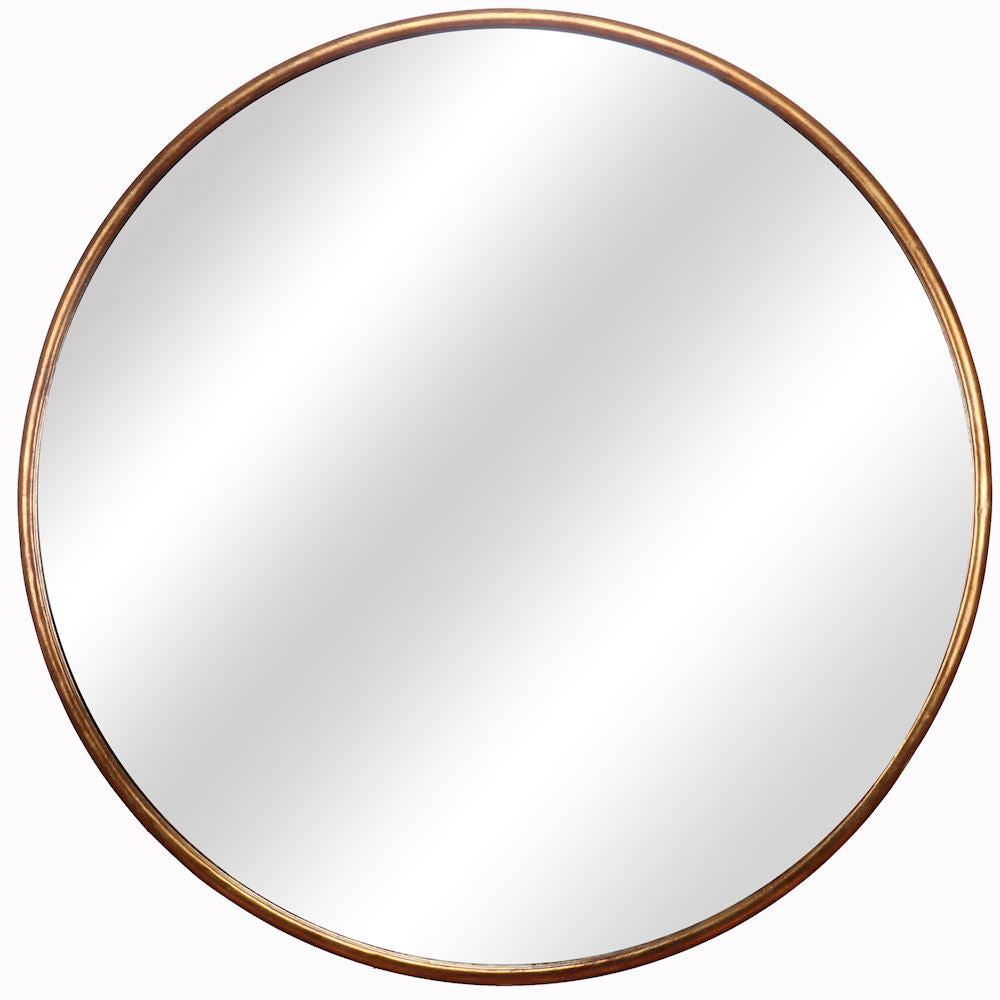 Gold Round  90 cm contemporary Mirror 90cm