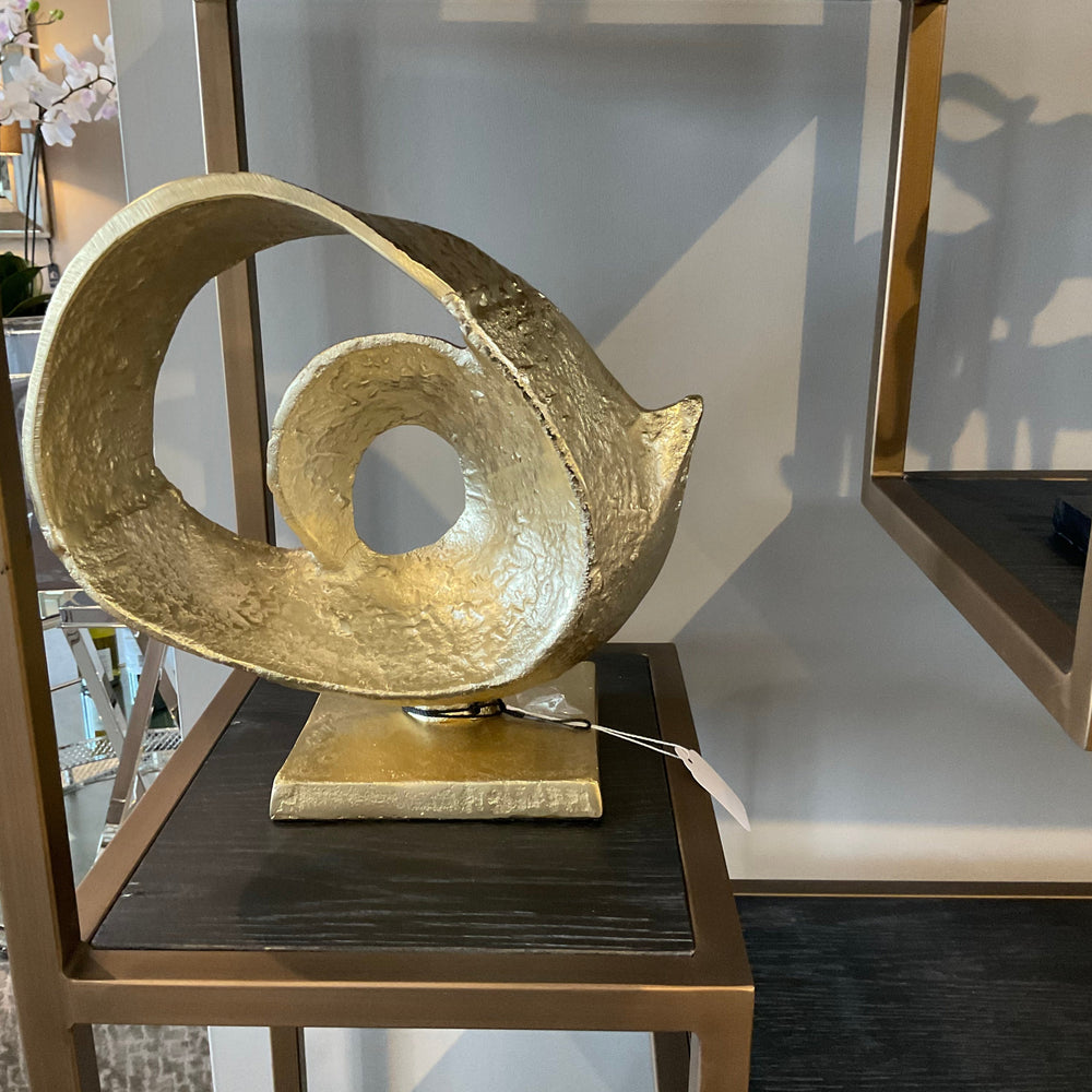 Gold Swirl Abstract Sculpture