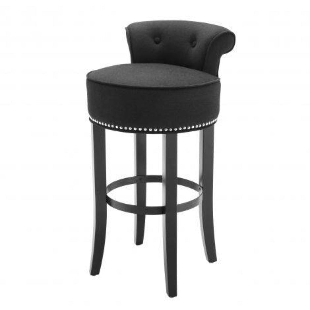 Grace Loren Cashmere Barstool by Eichholtz-Stool-Renaissance Design Studio