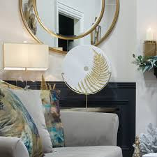 Grace round large Mirror with double gold trim-Renaissance Design Studio