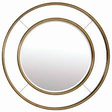 Grace round large Mirror with double gold trim-Renaissance Design Studio