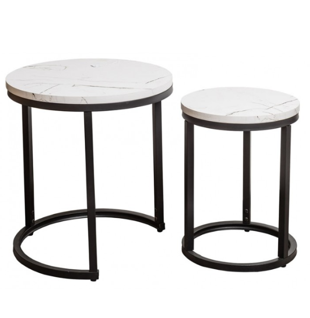 Grangemanor Nest of faux Marble top tables-Renaissance Design Studio