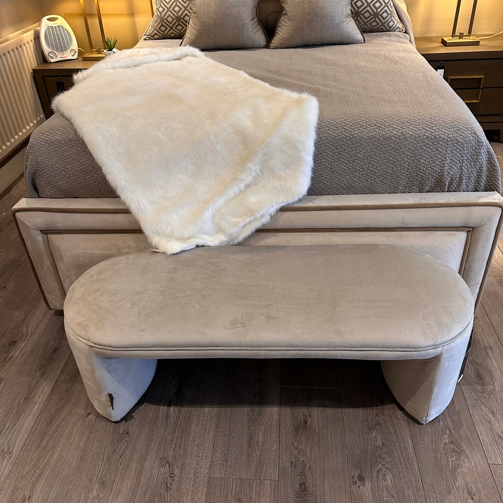 Great Gatsby custom made bed with double contrast piping