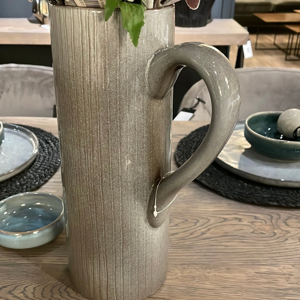 Grey stoneware glazed jug