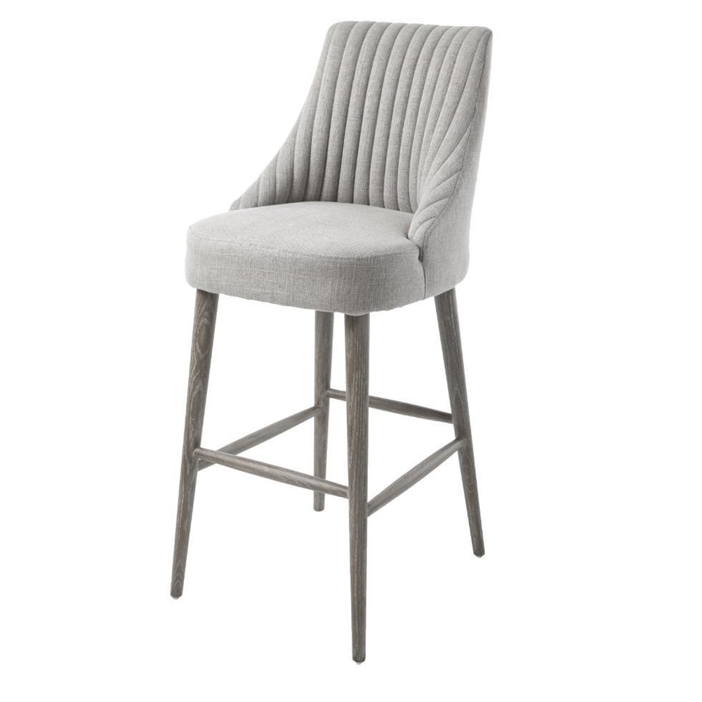 Halwell designer stool in warm grey-Renaissance Design Studio