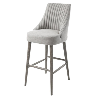 Halwell designer stool in warm stone -greige