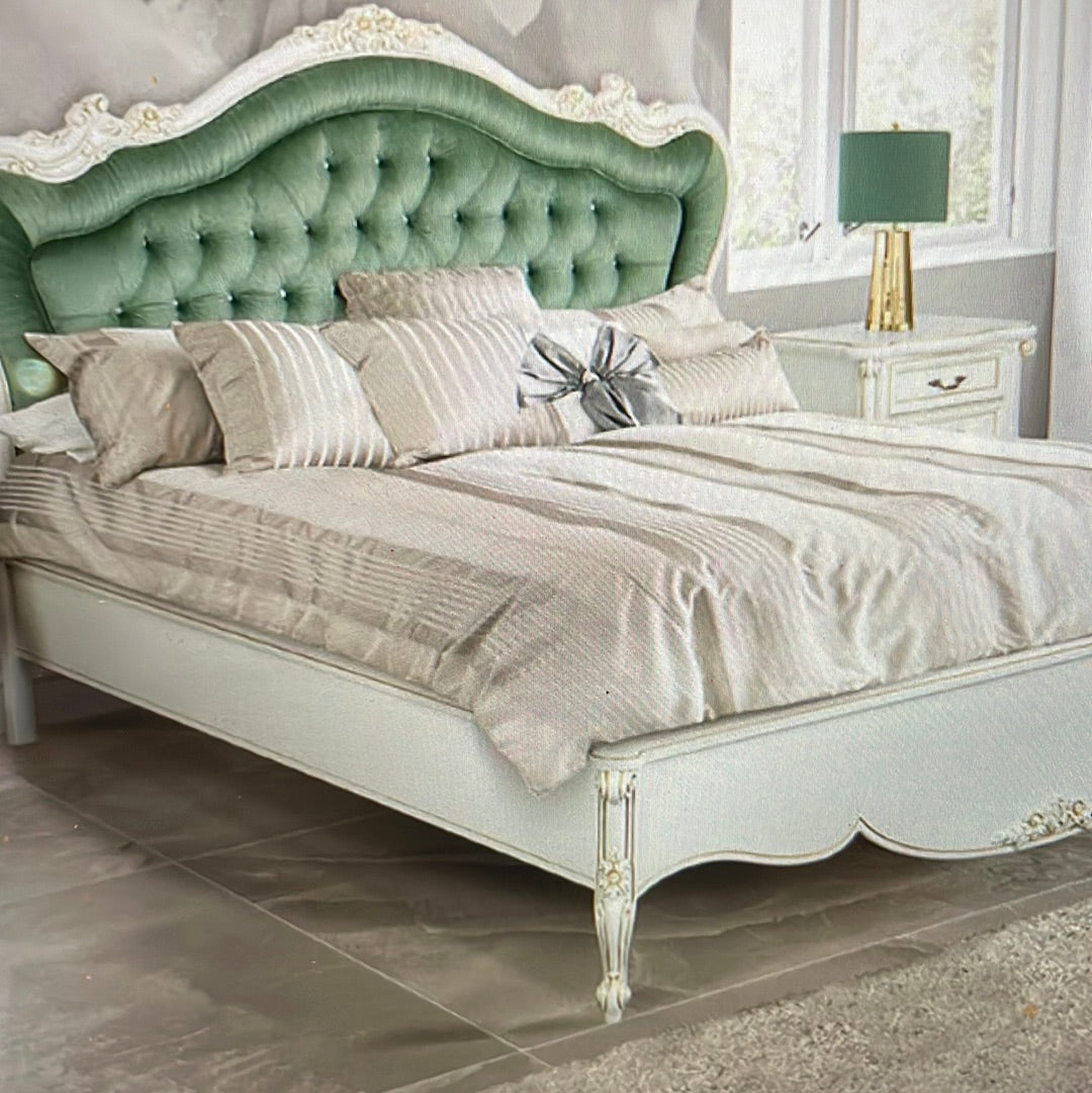 Handmade solid wood French Carved bed available to bespoke order-Renaissance Design Studio
