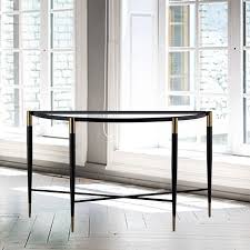 Harlinne Console Table black with gold caps-Renaissance Design Studio