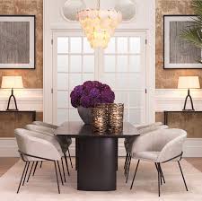 Harmonie  S. dining table bt Eichholtz in black or Light Oak