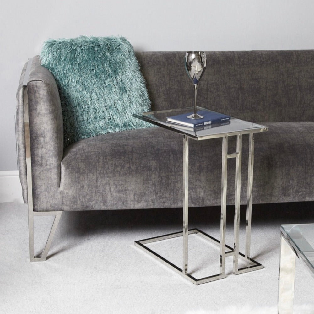 Harriet Sofa table chrome table