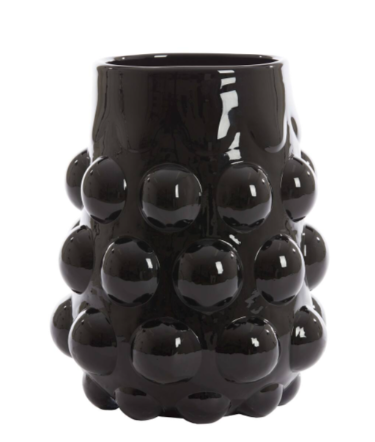 Harris Black Glass Bubble Vase-vase black-Renaissance Design Studio