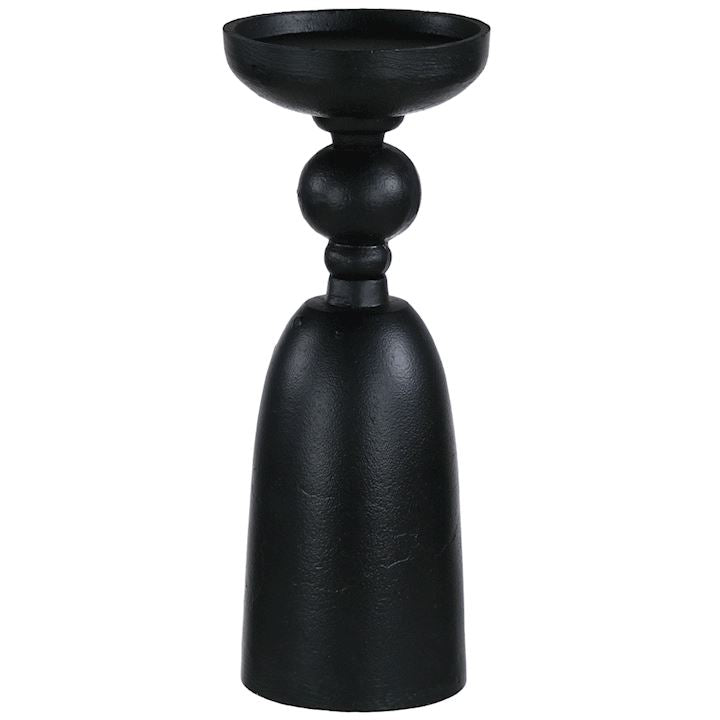 Harrow Black Large Candle Holder-Renaissance Design Studio