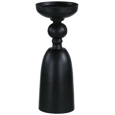 Harrow  Black Large Candle Holder