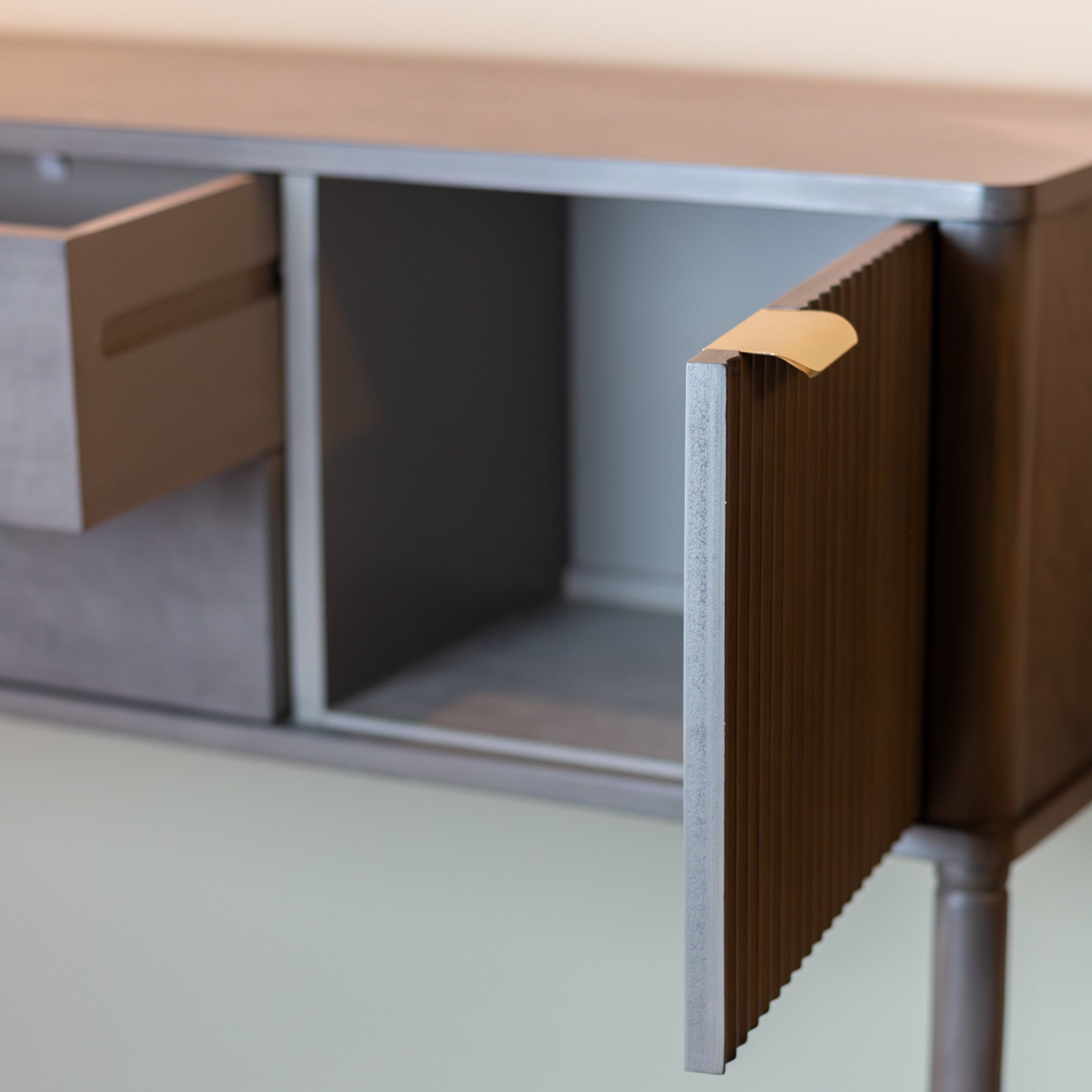 Harvey 2 door Ebony 2 drawer sideboard 106 cm NETT-sideboard-Renaissance Design Studio