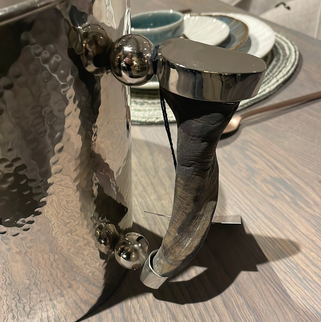 Havenly Wine Cooler With Horn Handles-Renaissance Design Studio