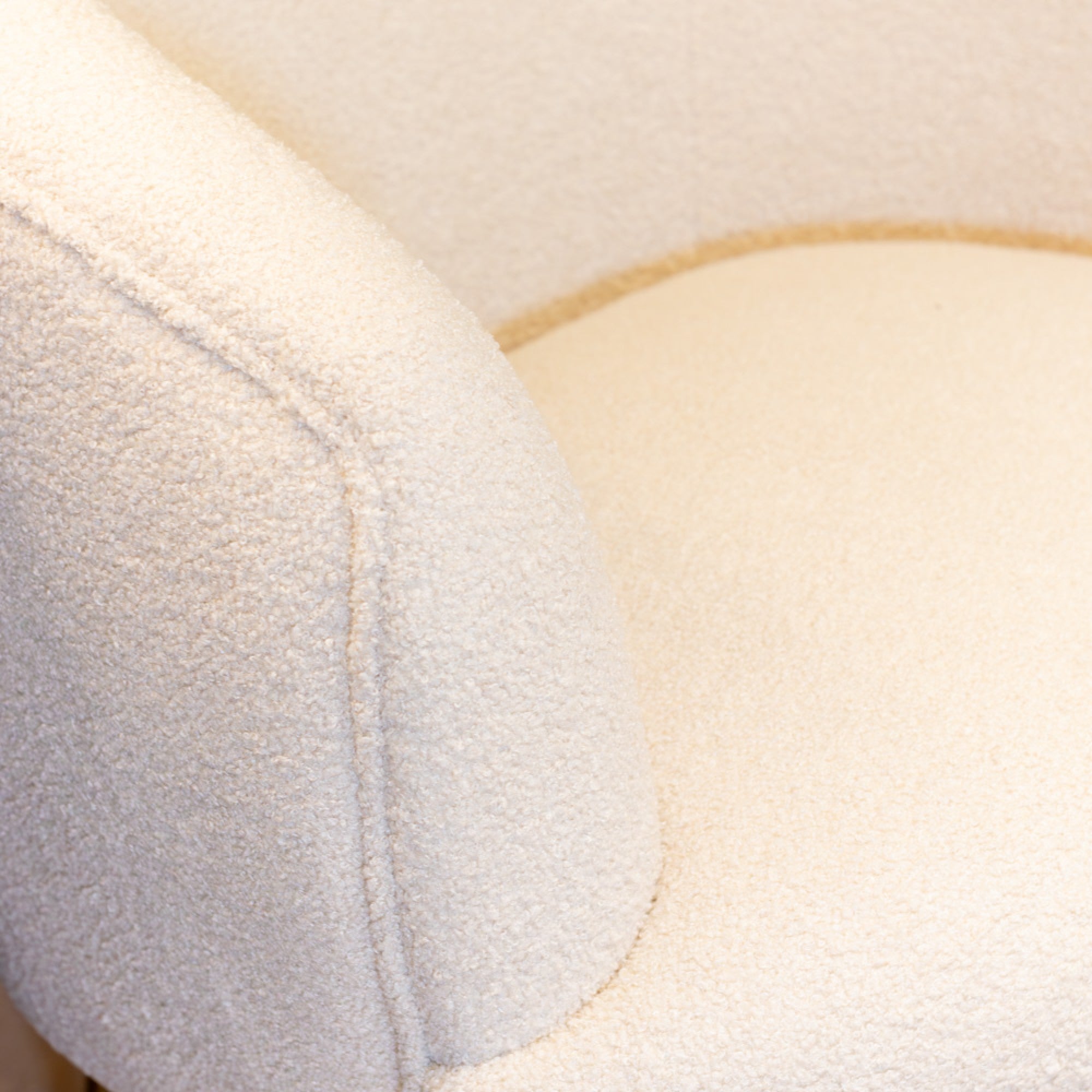 Hayley B occasional chair Boucle with gold leg Nett price as value item-Renaissance Design Studio