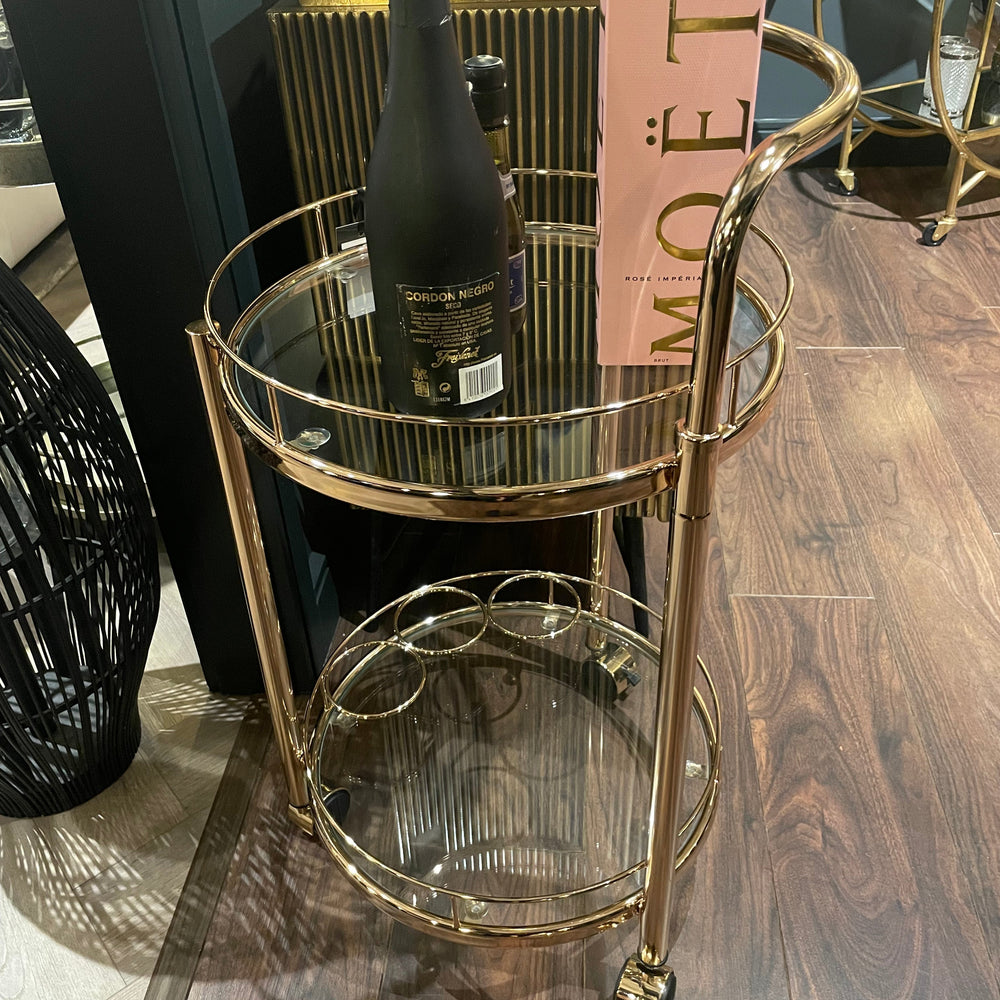 Henry Rose Gold Drinks trolley