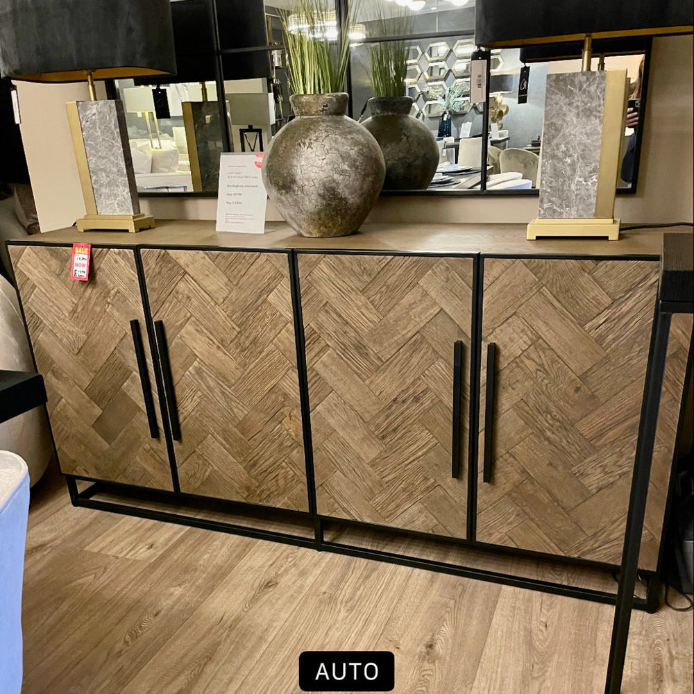 Herringbone 4 door sideboard