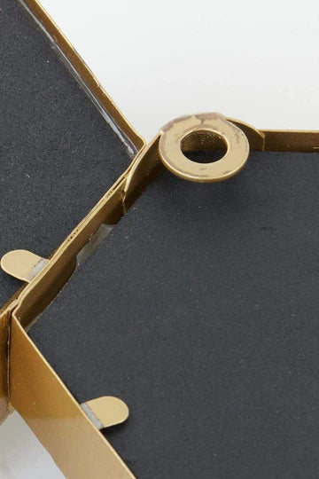 Hexagonal Mirror Gold available in outlet store to collect-Renaissance Design Studio