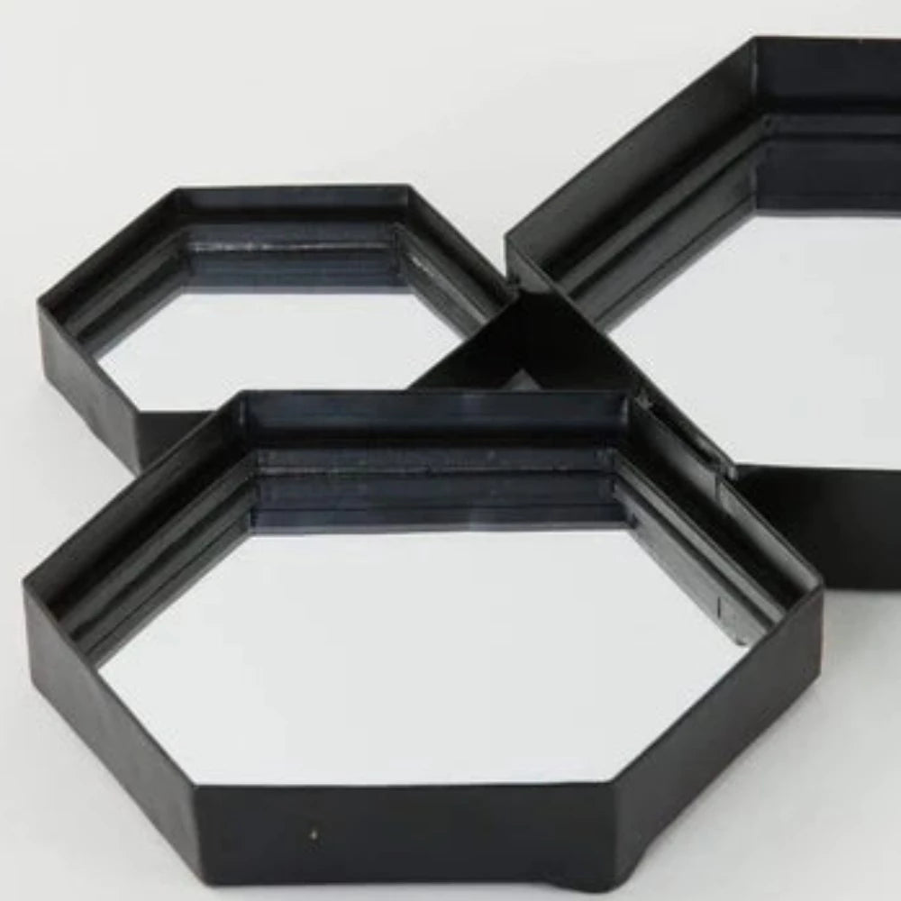Hexagonal Mirror Matt Black-Renaissance Design Studio