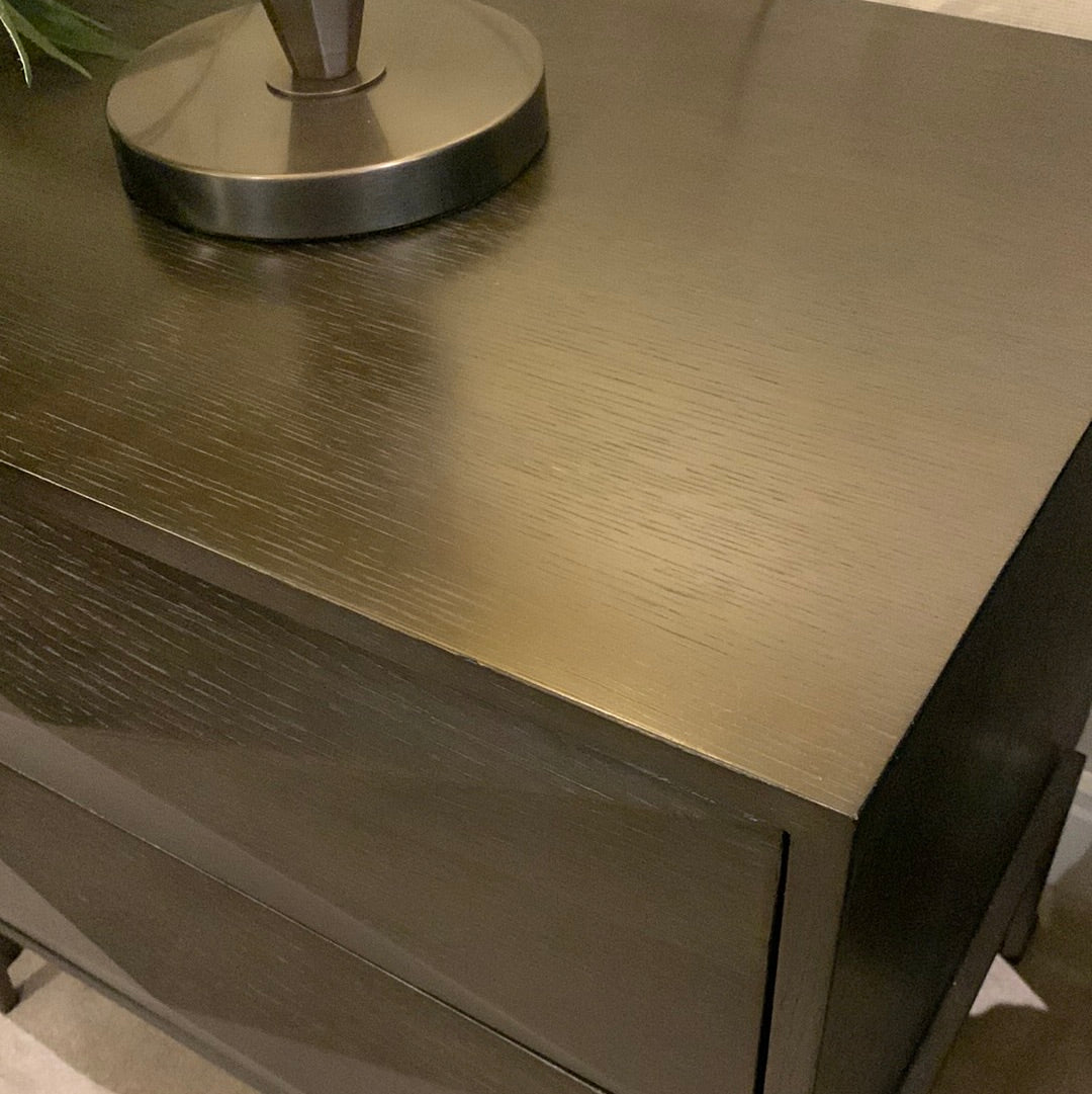 Highland Bedside Table in Charcoal Brown by Eichholtz-Renaissance Design Studio
