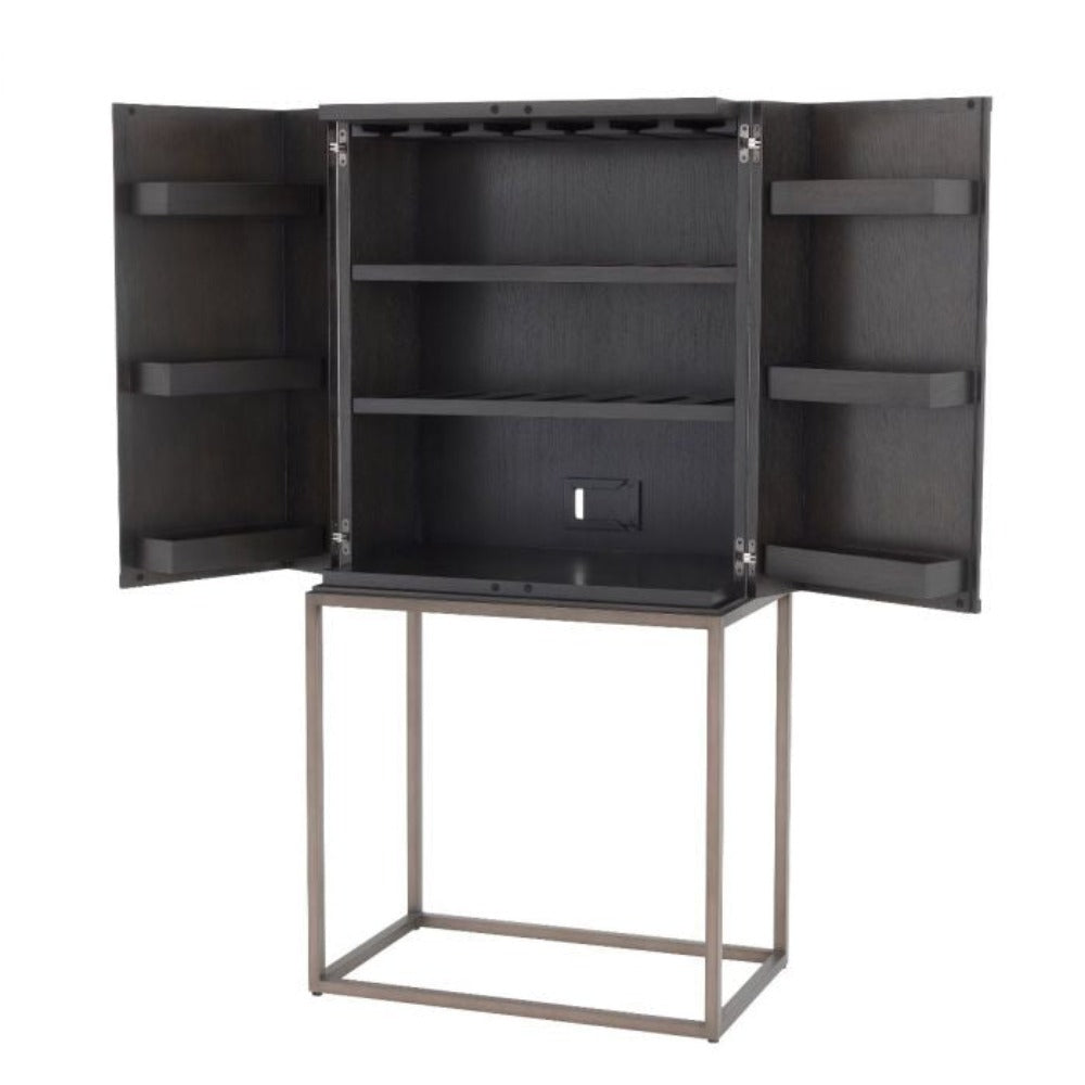 Highland drinks cabinet charcoal by Eichholtz
